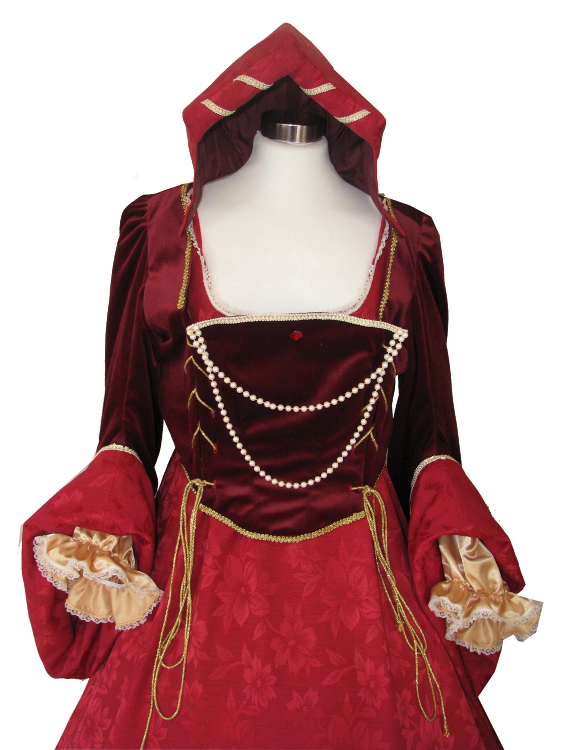 Ladies Deluxe Medieval Tudor Catherine of Aragon Costume Size 18 - 22 Image